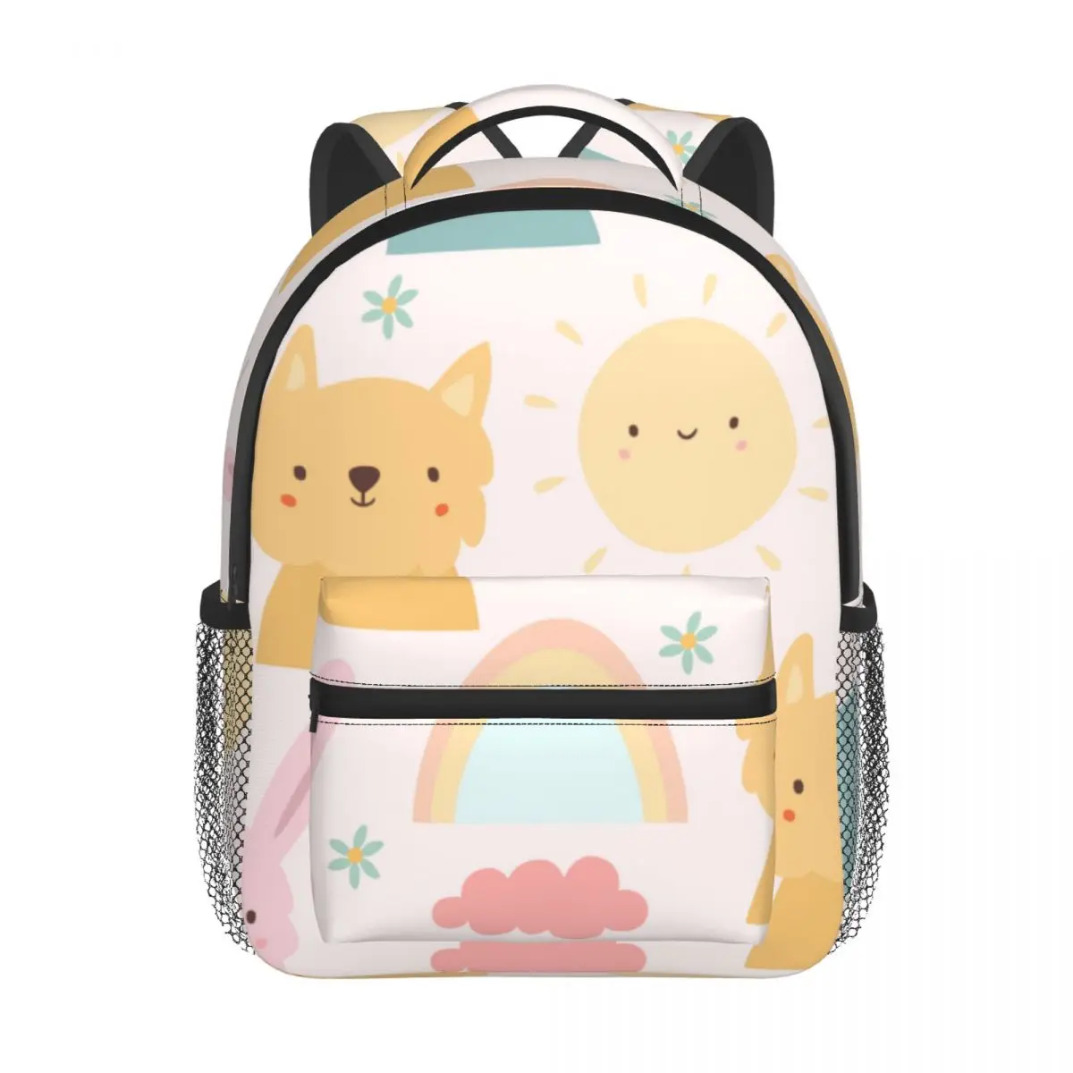 2022 Children Backpack Toddler Kids School Bag Pastel Animals And Rainbows Kindergarten Bag for Girl Boys