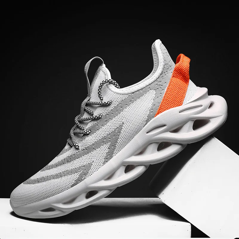 

2021 New Fashion Men Sneakers Comfortables Breathable Non-leather Casual Lightweight Running Wear-resistant Gym Shoes Jogging