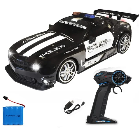 Модель полицейской машины с дистанционным управлением, высокоскоростная Радиоуправляемая машина, игрушка для внедорожника для мальчиков, подарок для детей, 1:12, 2,4 г