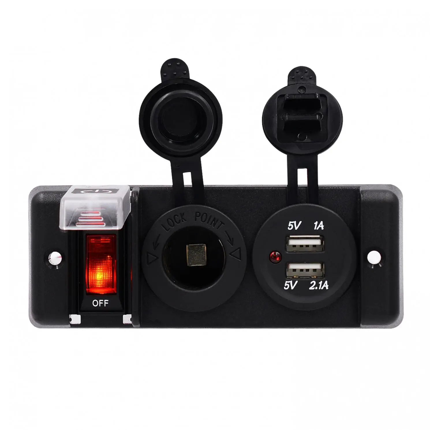 Автомобильное зарядное устройство 12 в 16 А двойной USB сплиттер адаптер трехбитный