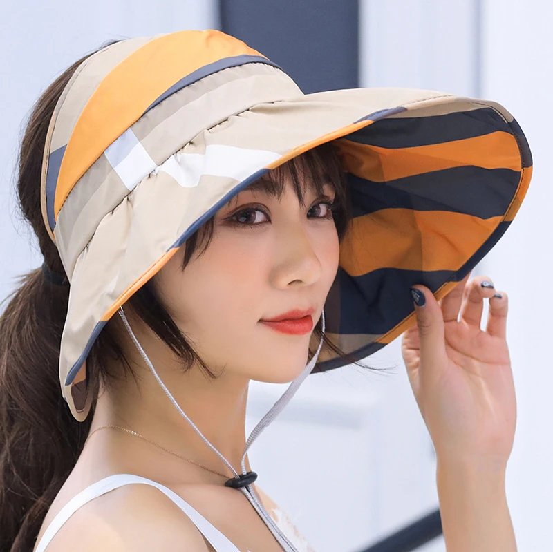 2019 женские летние шляпы от солнца козырек шляпа Панама с широкими полями анти УФ