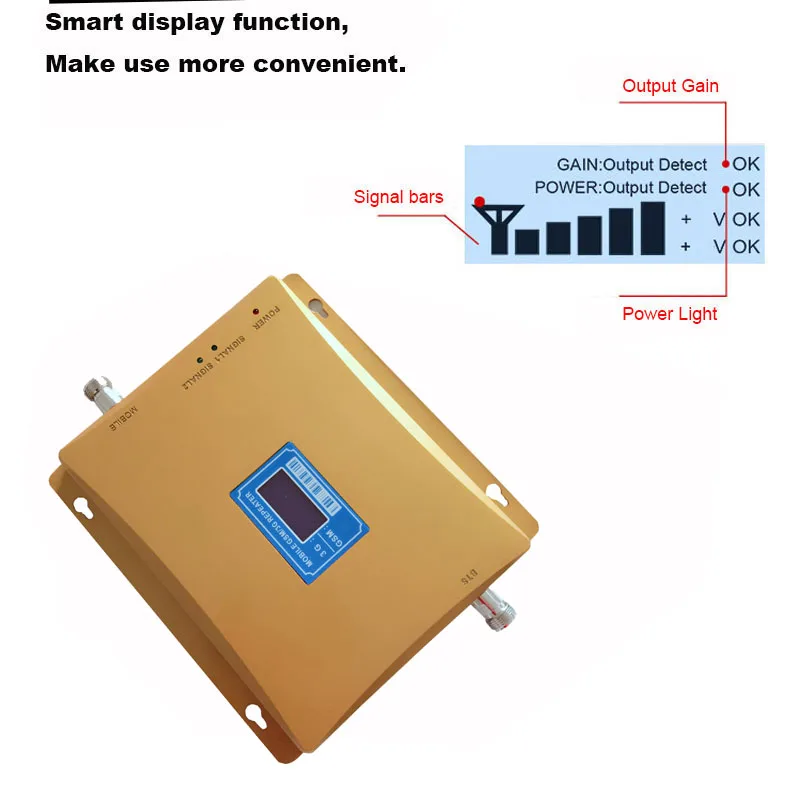

900 1800 Cellular Booster 65dB GSM Repeater 900 1800 DCS Dual Band Signal Booster Dual Band Signal Amplifier