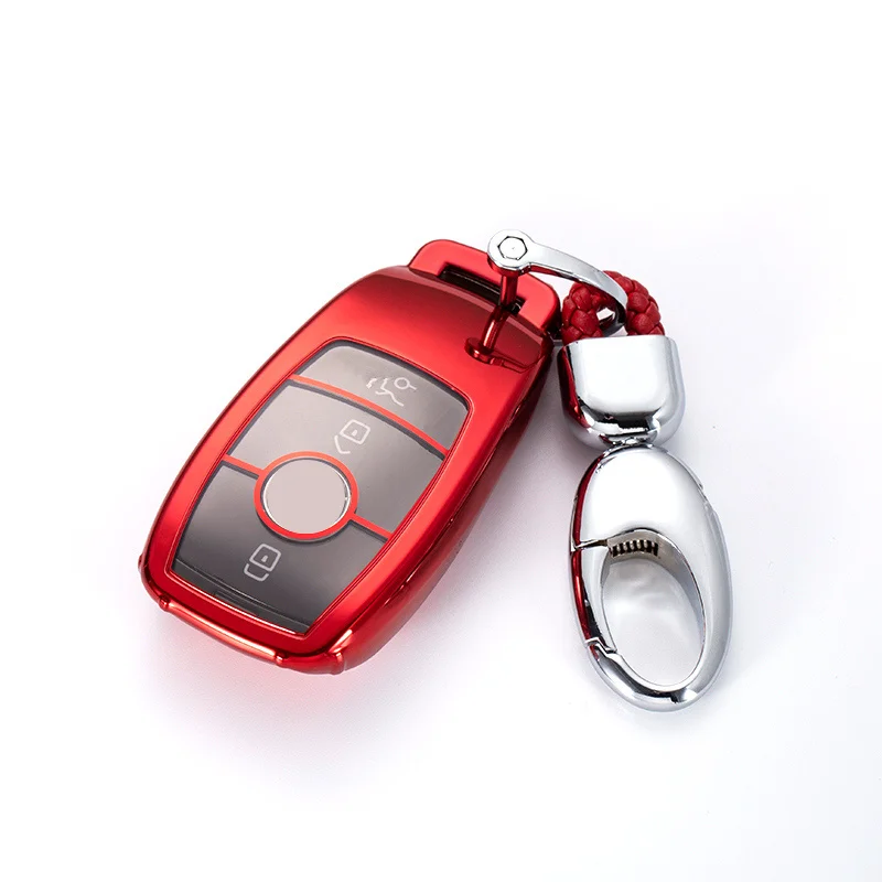 

For Mercedes Benz 2017 E Class W213 2018 S class CarAccessories keychain keyring 2019 New Soft TPU Full Cover Car Key Case Shell