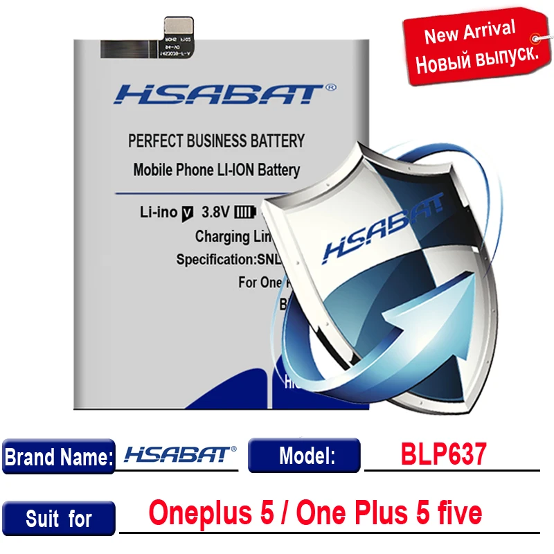Аккумулятор HSABAT 0 цикл 4900 мА · ч для Oneplus 5 5T A5001 A5010 BLP637 five Phone запасной аккумулятор |
