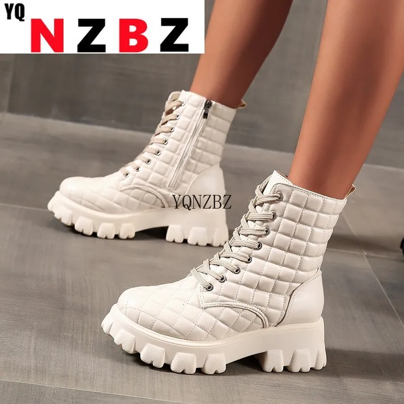 

Women39;s Autumn Ankle Boots New PU Leather Female Boots Platform Women's Chelsea Boots for Women Comfortable Booties Woman