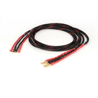 pair hifi audio speaker cable professional hi end speaker wire 4n oxygen free copper loudspeaker cable
