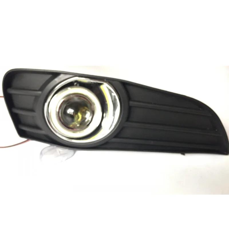EEMRKE для Geely MK Cross 2в1 COB LED Angel Eye DRL H11 55W Галогенная противотуманная лампа сборки для дневного хода с включенным светом.