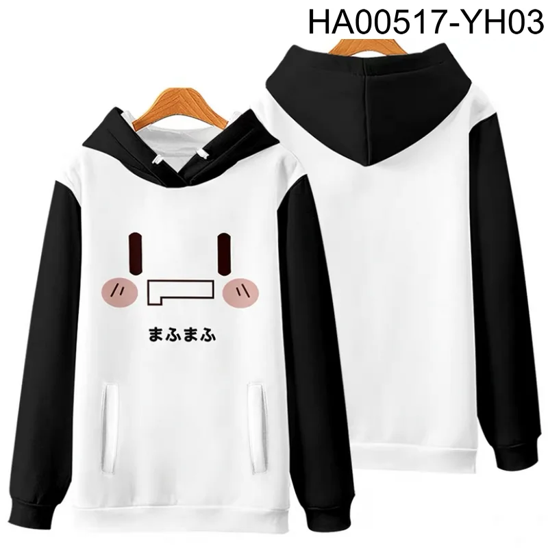 

Kawaii Boy girls hoodies nico mafu mafu face 3d print Children hoodies mafumafu sweatshirt anime clothes black white pullover