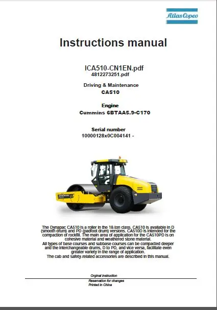 Тяжелое оборудование Dynapac 3 59 ГБ оператор и обслуживание обновление 2021 полный