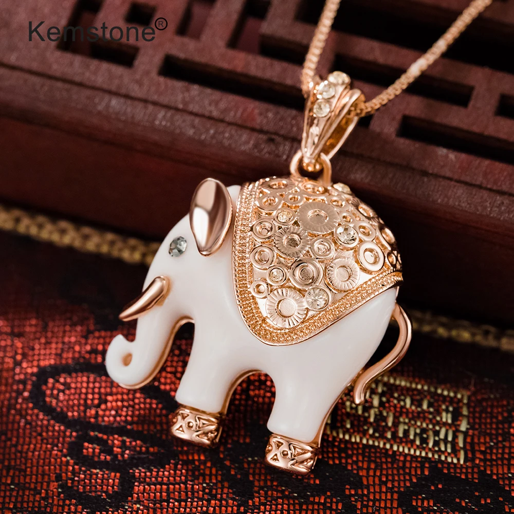 Kemstone Sexy Elephant Necklace &amp Pendants For Women Full Rhinestone Crystal Jewelry Necklaces 15&quot|pendants for women|elephant