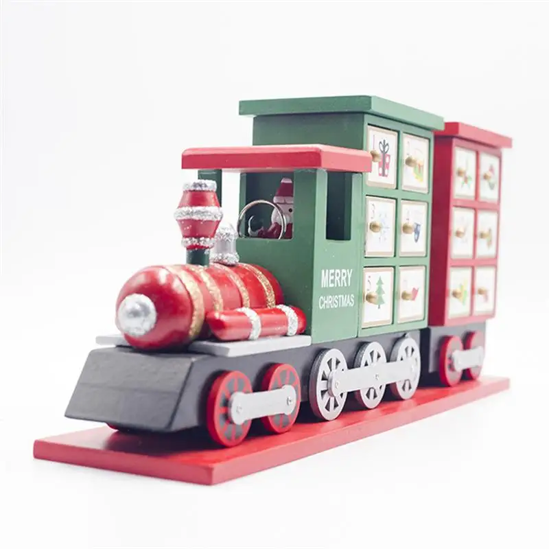 

Wooden Christmas Train Model Countdown Calendar Xmas Advent Calendar Train Christmas Countdown Train Calendar For Christmas