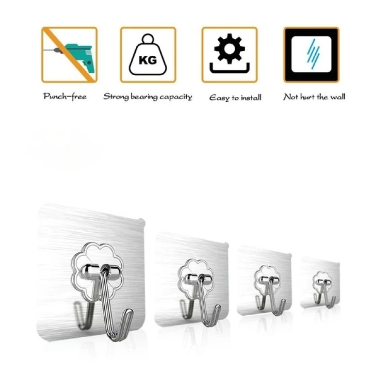 

1/15/30Pcs Hooks for Bathroom Bedroom Living Room Self Adhesive Hanger Suction for Kitchen Storage Garlands Towel Hanging Hooks