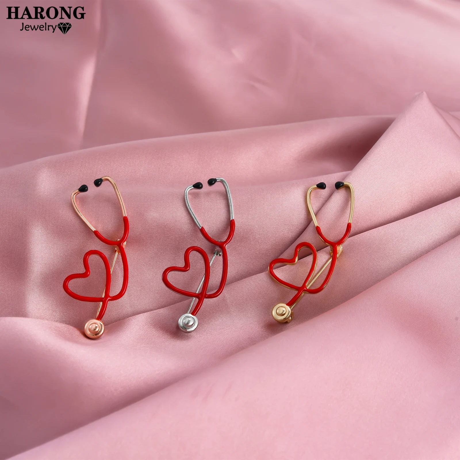 Горячая Распродажа модный красный эмалированный медицинский значок