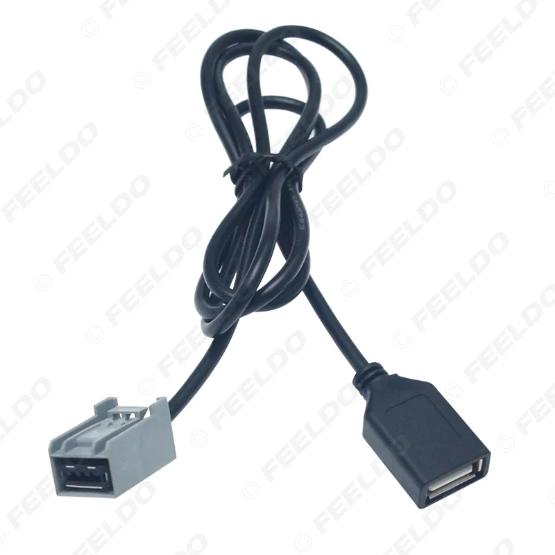 FEELDO 1 шт. Аудиомагнитола AUX USB кабель женский порт удлинитель провода адаптер для Honda Civic/Accord/Odyssey Mitsubishi Lancer