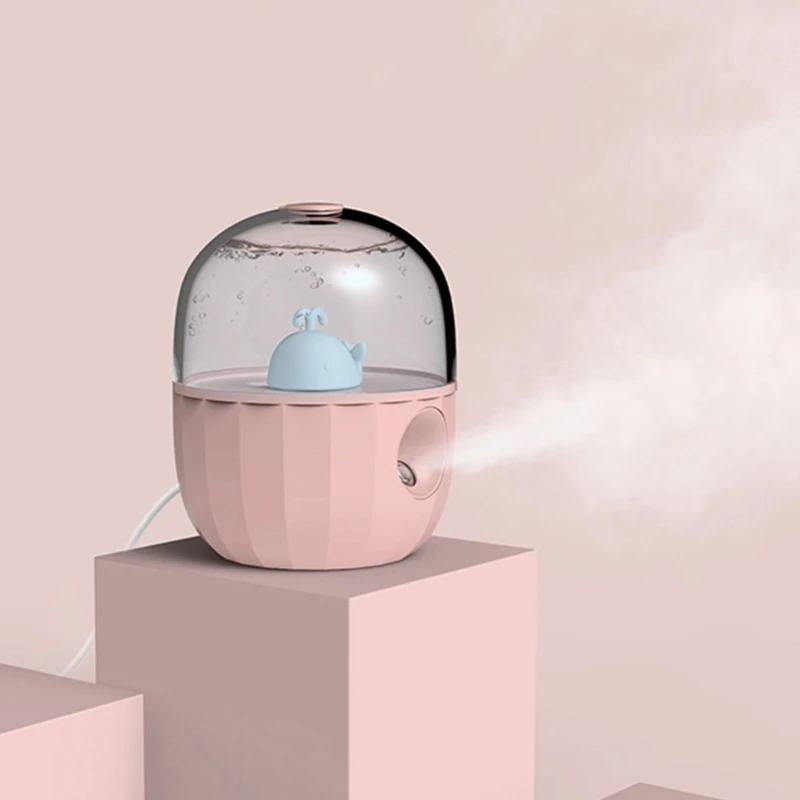 

Cute Cartoon Household Air Humidifier Transparent Half Cover Spray Portable USB