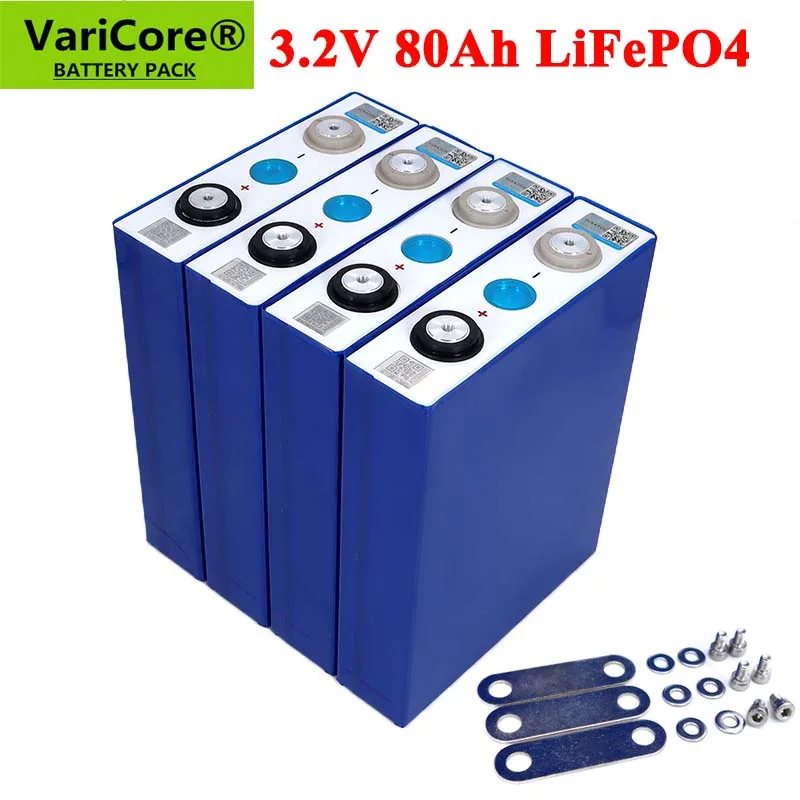 4 32 шт 3 2 V 80Ah Батарея LiFePO4 литий phospha большой емкости 12V 24V 48V 80000 мА/ч мотоцикл