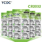 YCDC 6-120 шт., Литиевые кнопочные батареи 3 в CR2032, 5004LC BR2032 ECR2032 CR 2032, одноразовая батарея для игрушек, часов, пультов дистанционного управления