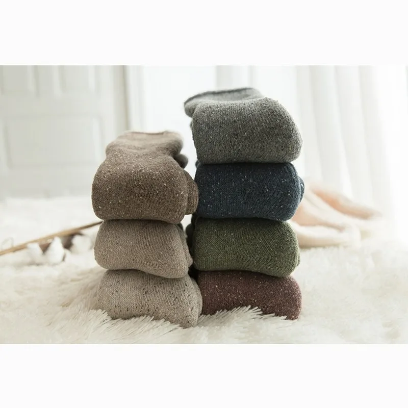 Thicker Solid Socks Merino Wool Rabbit Against Cold Snow Russia Winter Warm Funny Happy Male Womens | Женская одежда