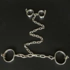 Новые наручники из нержавеющей стали манжеты на лодыжку с цепью Запираемые скобы на запястье Фетиш-рабство фиксаторы БДСМ секс-игрушки для женщин и мужчин