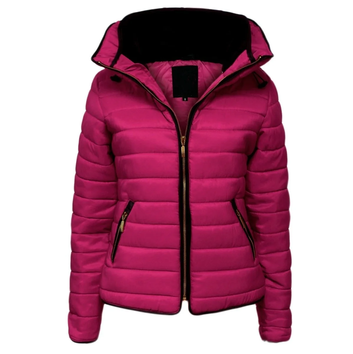 ZOGAA Jackets Women Winter Warm Puffer Jacket Women Hooded Slim Fit Solid Short Parka Coat manteau femme hiver Women Parka Mujer - Цвет: Родо