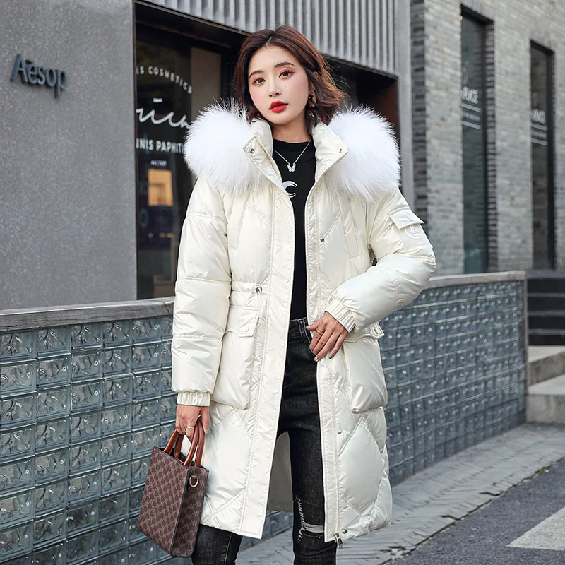 New Fashion Winter Jacket Women Down cotton Parkas Women Warm Fur collar Winte rwool Coat Female Warm Outerwear clothing