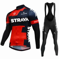 strava men cycling jersey set bib pants set 2021 summer mountain bike bicycle suit anti uv bicycle team racing uniform clothes