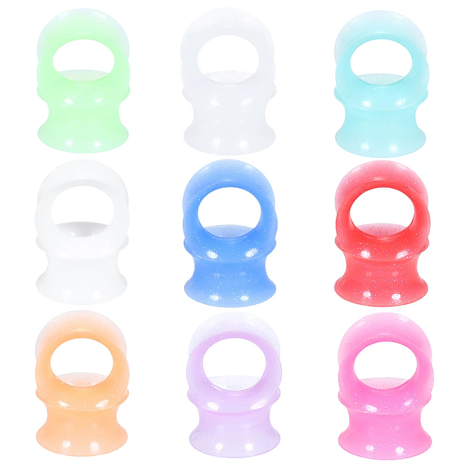 

18pcs/lot Silicone Flexible Ear Flesh Tunnel Plug Piercing Mixed Color Earlet Gauges Expansion Piercing Fashion Jewelry 3MM-25MM