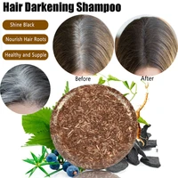 hair darkening shampoo natural organic conditioner repair nourish black hair treatment heathy hair color soap hair care
