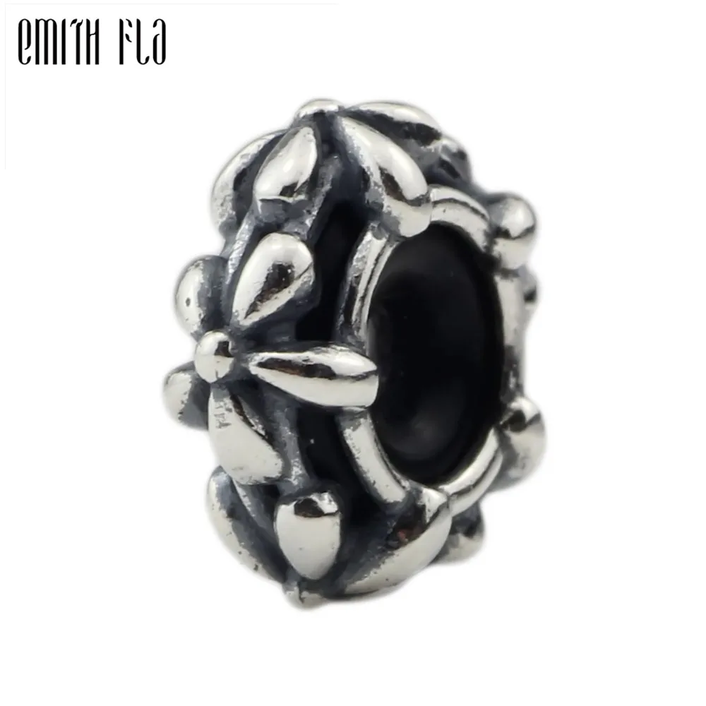 

Flower Stopper Spacer Charm Beads Silver 925 Original Beads Fit Original Bracelet Jewelry Bead for Jewelry Making Beads Pendants