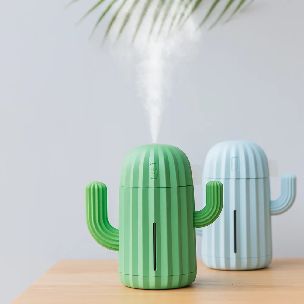 

Cactus Electric Air Humidifier USB Charging Built-In Battery For Household Bedroom Moisturizing Spray Humidificador Diffusers