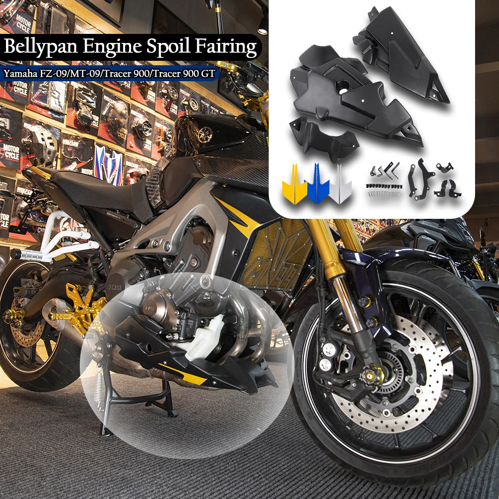 Нижний спойлер двигателя для YAMAHA MT09 FZ09 FJ09 Bellypan обтекатель радиатора боковая