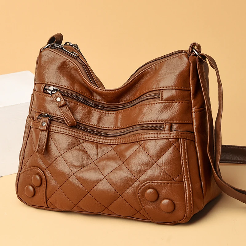 

Handbag Women 2022 Winter New Fashion Soft Pu Leather Shoulder Crossbody Bags Designer High Quality Female Messenger Purse