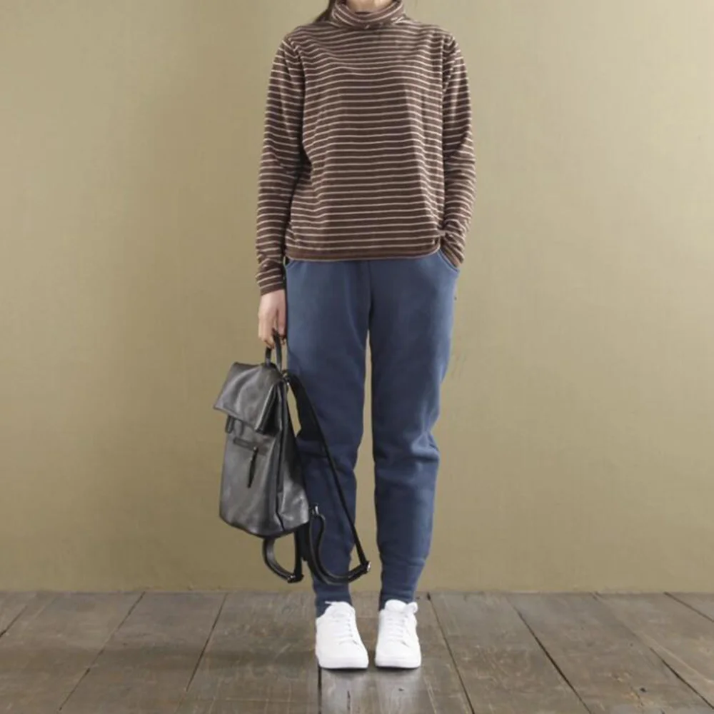 Runback хлопок полиэстер молния женские теплые Слаксы толстые флисовые брюки