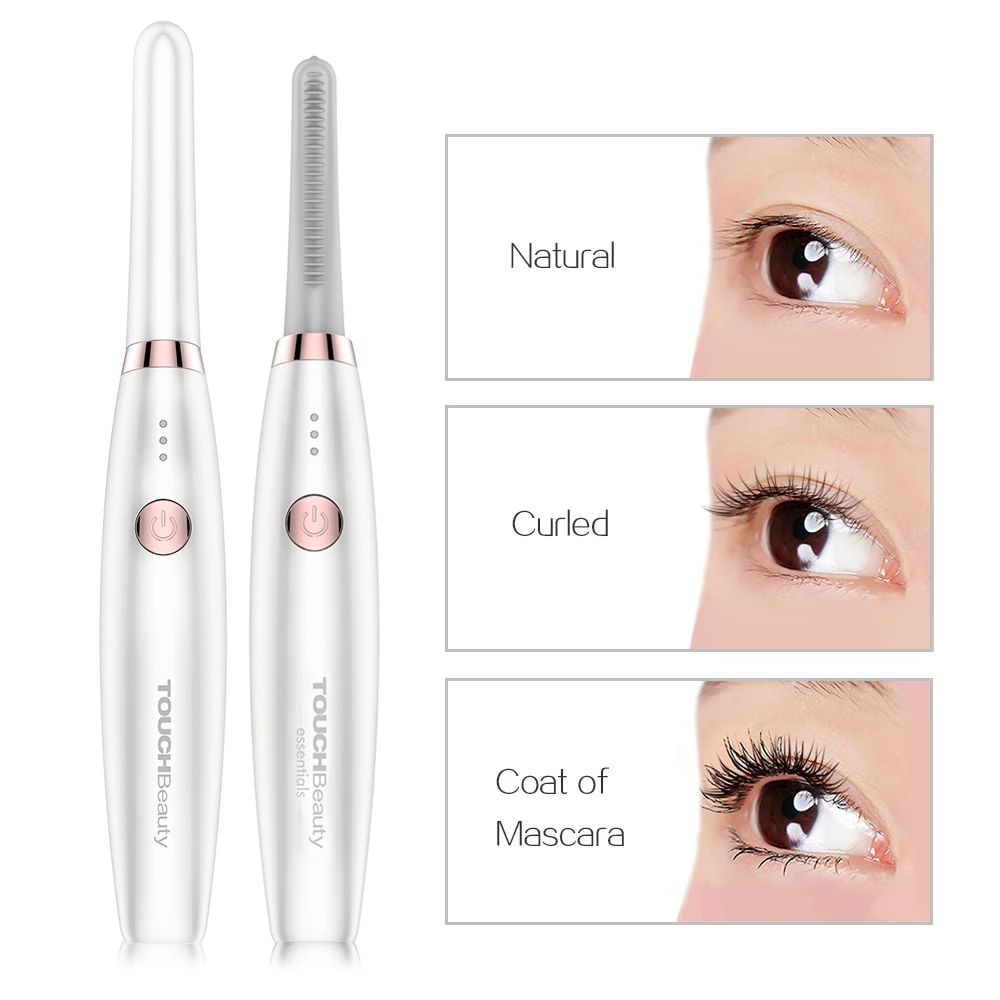 Electric Heated Eyelash Curler, TOUCHBeauty Rechargeable Lash Curler, Heated Eyelash Curler, Eye Lash Curler-Fast Heating Up