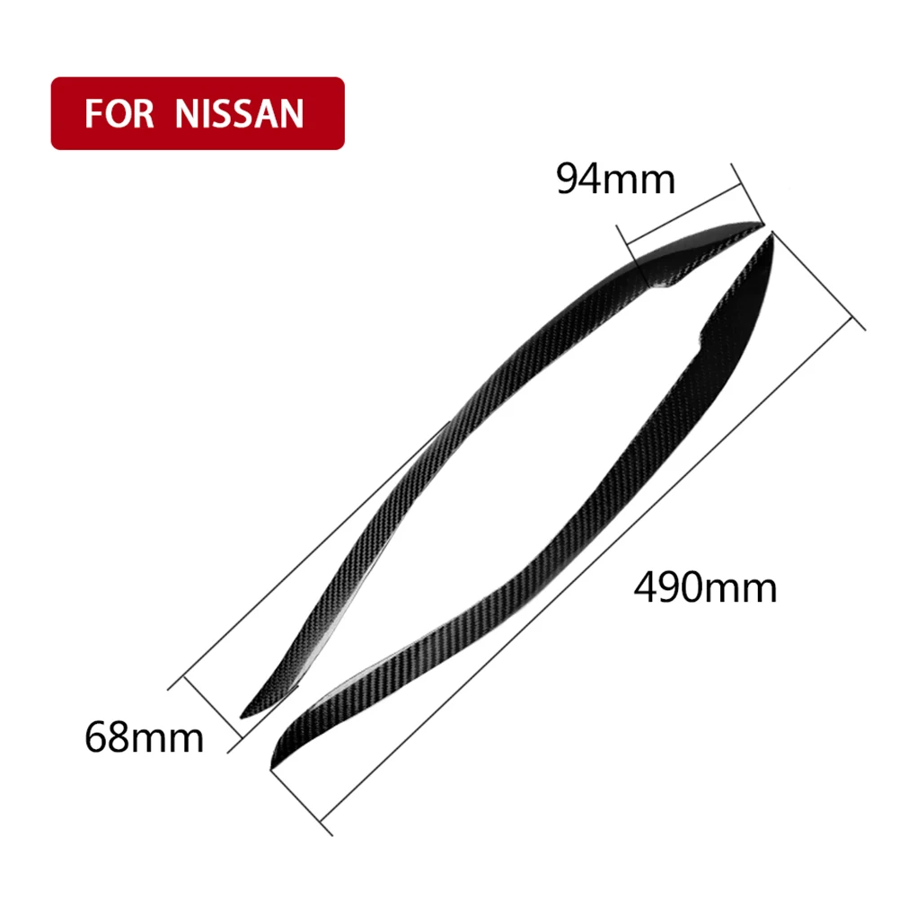 

Carbon Fiber Headlight Eyelids Headlamp Eyebrows Trim Decorative Stickers for Nissan 200SX S15 1999-2002 Car Exterior Accessory