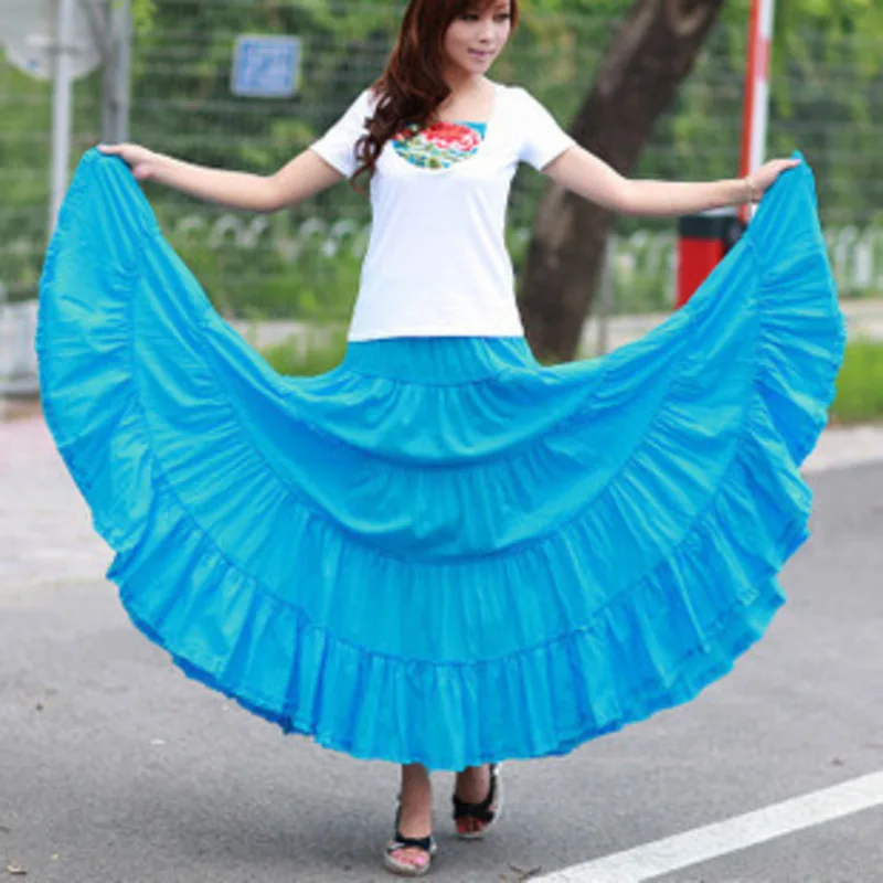 [EWQ] Весна лето 2020 новая хлопковая Лоскутная плиссированная Женская юбка из