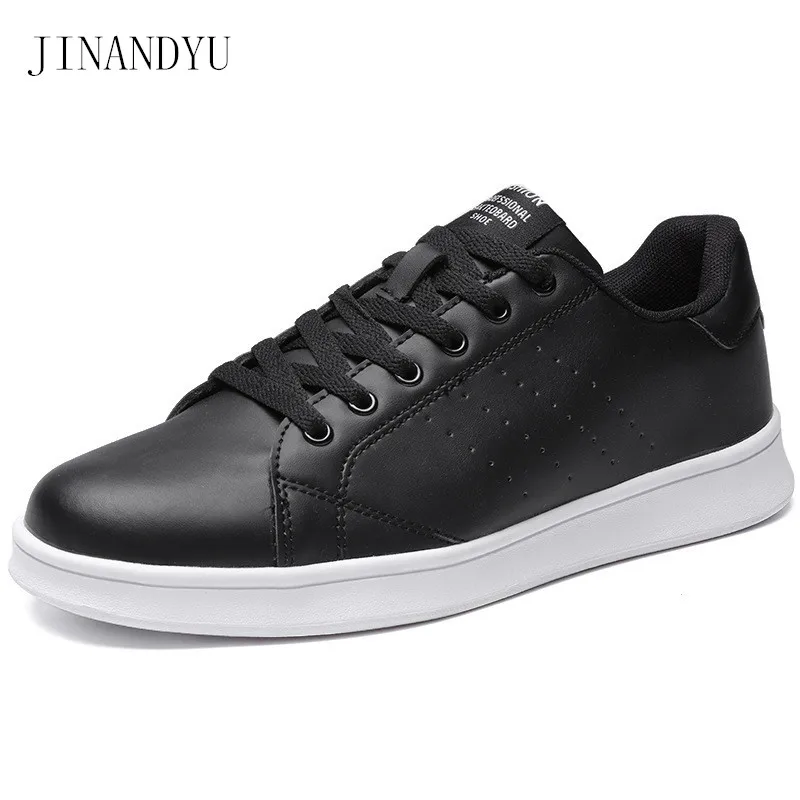 

Leather Casual Shoes for Men White Black Sneakers Leather Sport Shoes Men Classic Flats Sneakers Men Comfortable Fashion Shoe