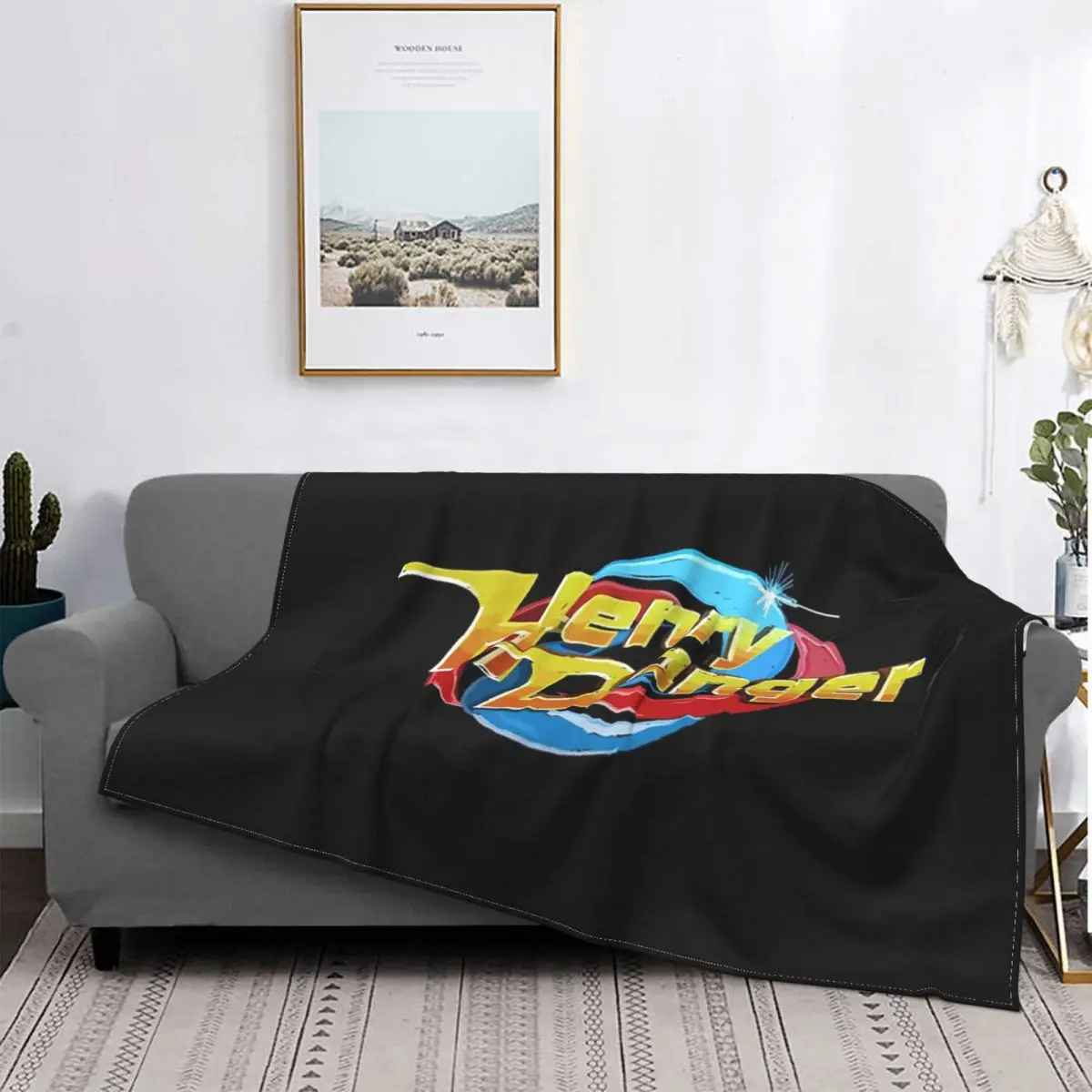 

Manta con logotipo de Henry Danger, colcha para cama a cuadros, manta de playa Kawaii, mantas para camas