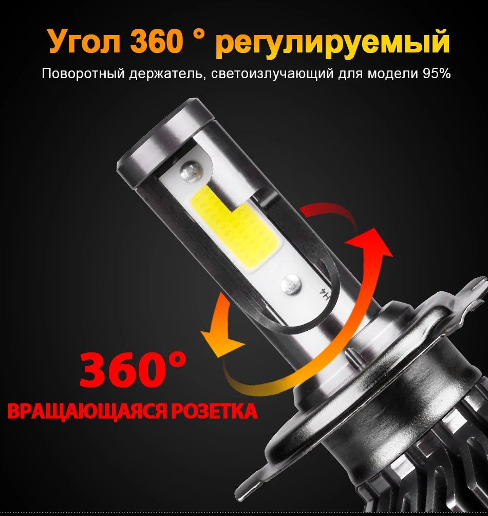 HLXG мини H7 светодиодный H4 luces дальнего автомобилей головной светильник 10000LM 12V H11 светодиодный светильник 9005 HB3 9006 HB4 H8 H9 4300K 5000K 6000K 8000K лампа