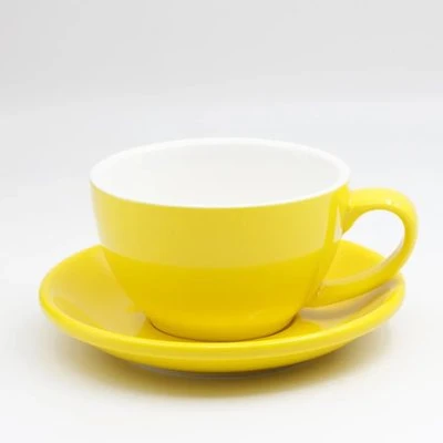 Yellow 150 мл 220 мл 250 мл 300 мл высококачественные керамические кофейные чашки набор кофейных чайных чашек простой европейский стиль капучино Цветочные чашки латте кружка - Цвет: Yellow