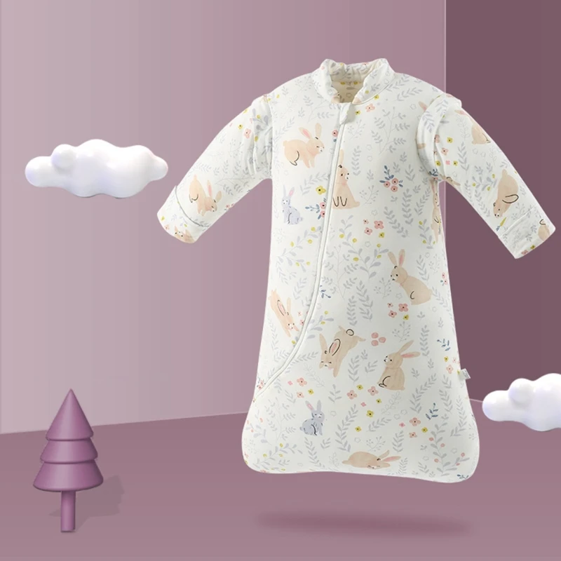 

Baby Sleeping Bag Long Sleeve Cotton Mushroom Sleepwear Toddler Warm Sleepsack DXAD