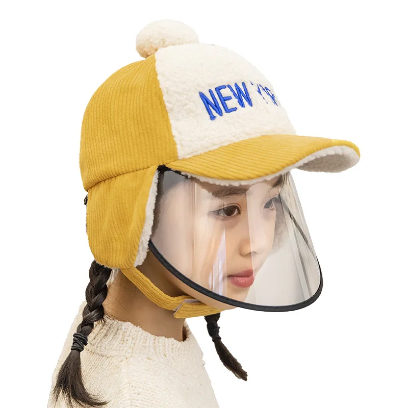 

Children's Hat Winter Windproof Hat Baseball Golf Cap Boys and Girls Ear Protection Warm Cap Berets for Motorcycle Balaclavas