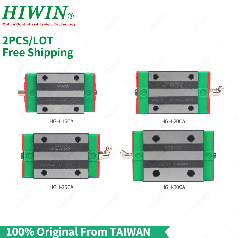 Бесплатная доставка 2 шт./лот Hiwin HGH15CA HGH20CA HGH25CA HGH30CA линейные направляющие блоки