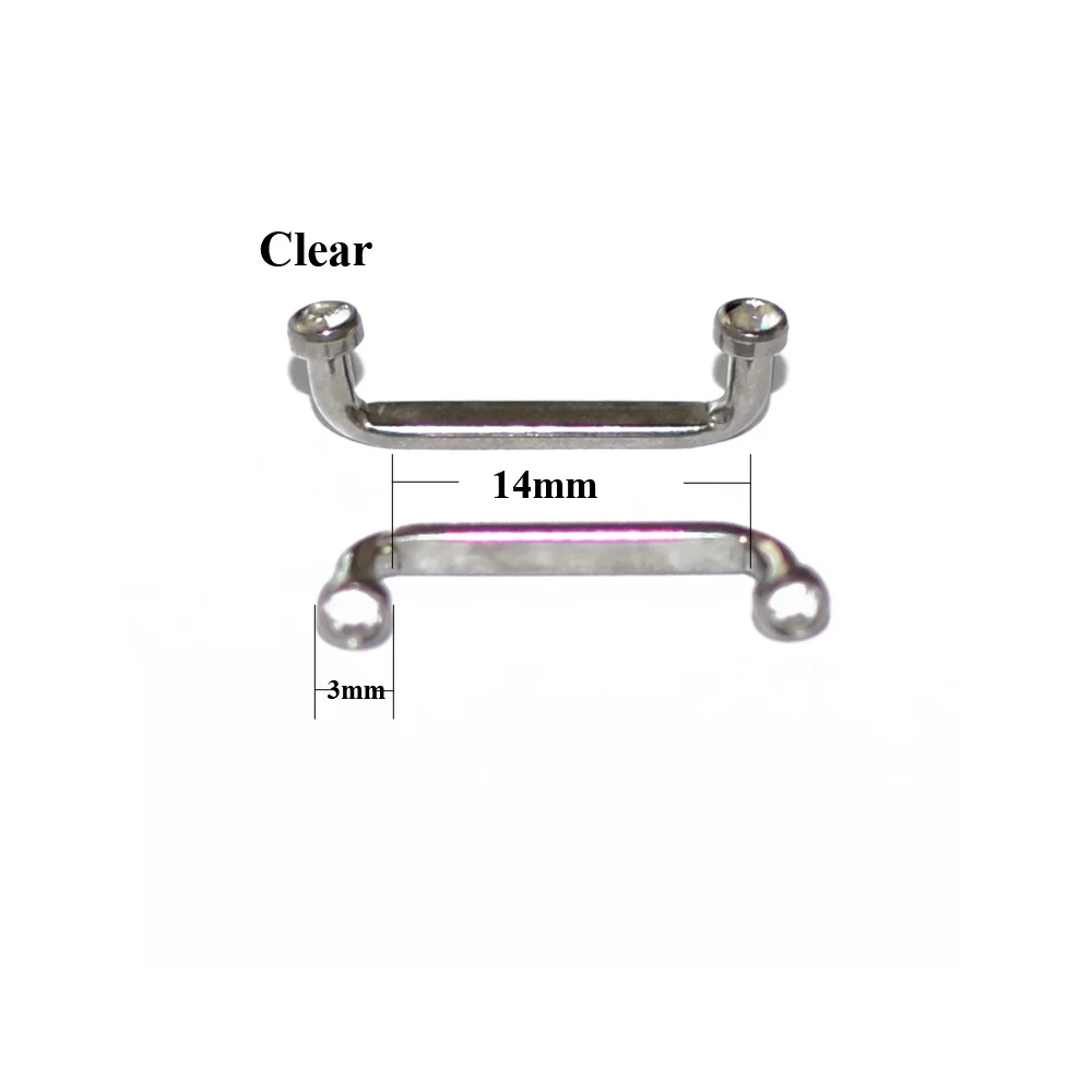 1.6x14x3x3mm 1 шт. G23 титановый пирсинг 1.6x12-20 м микродермальный якорь внутренняя резьба штанги поверхность бар титановая Штанга пирсинг ювелирные изделия - Окраска металла: 1.6x14x3x3mm
