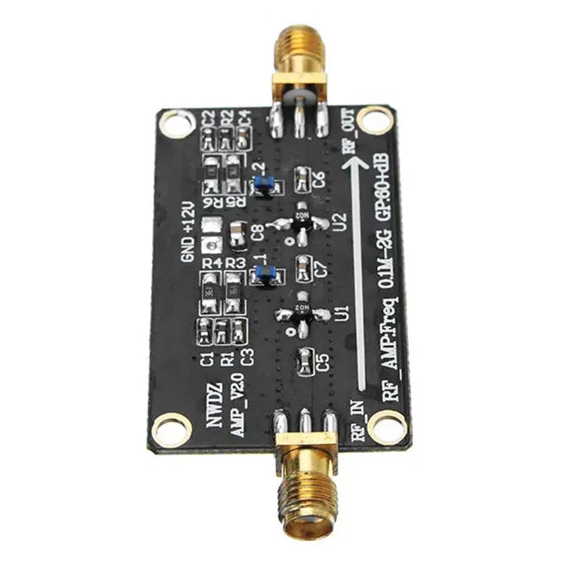 

Широкополосный Радиочастотный усилитель LNA 0,1 M-2G Gain 60DB двухступенчатый усилитель профессиональный модуль o AMP