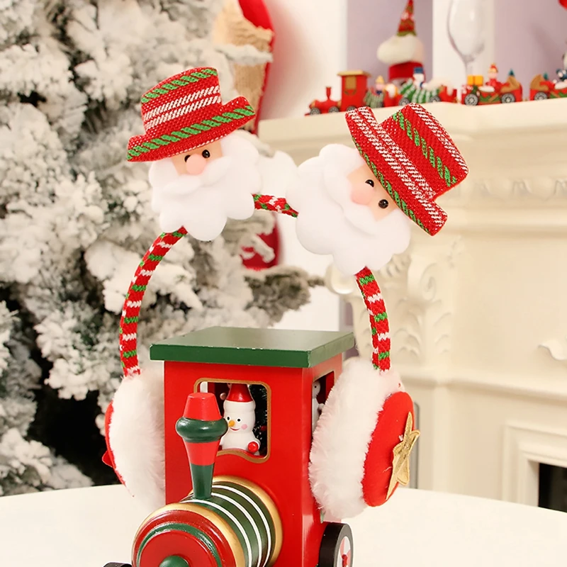Рождественские украшения для дома Подарки рождественские подарки Natale Noel Рождество очки Рождественский Декор с утолщённой меховой опушкой, год