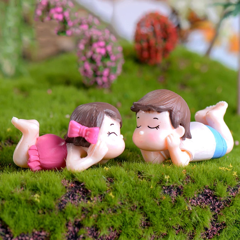 Sweety пара стульев статуэтки Сказочный Садовый Гном моховые террариумы Resin Crafts Home