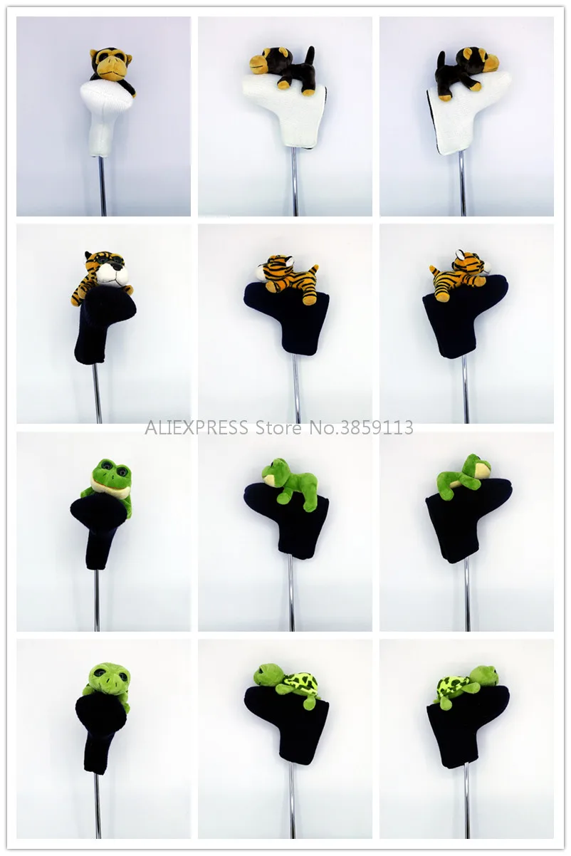 Милая накладка на голову в виде животного с лезвием клюшки для гольфа вязаные