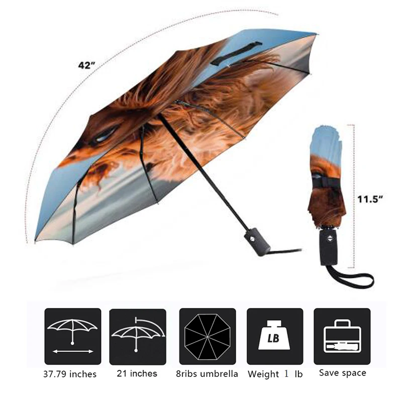 Креативный полностью автоматический зонт с принтом милого щенка