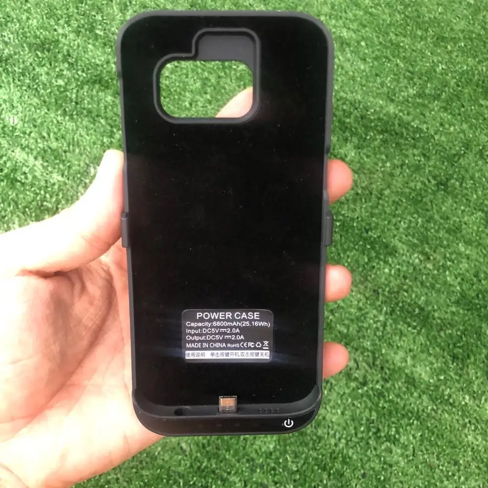 Портативный резервный внешний аккумулятор чехол для зарядного устройства 6800 мАч